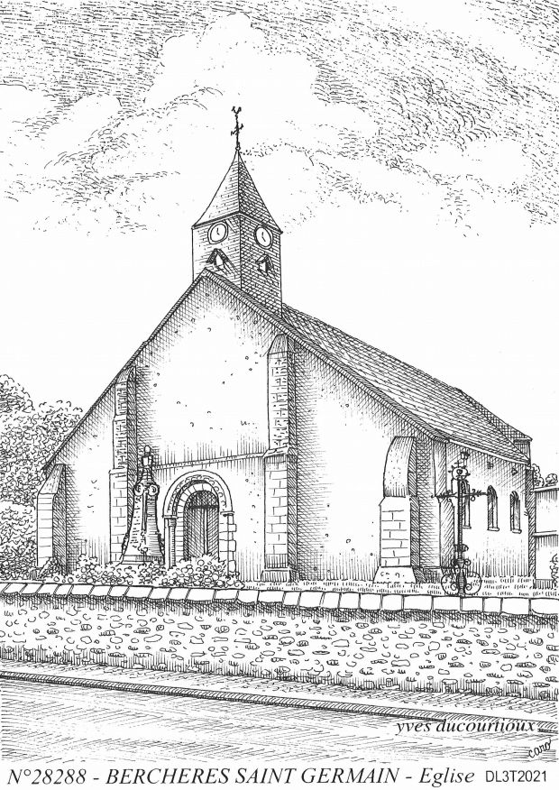 N 28288 - BERCHERES ST GERMAIN - église
